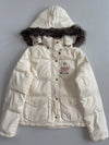 Polo Jeans Co. Ralph Lauren Cream Puffer Jacket with Faux Fur Hood Women’s (S)
