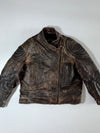 Vintage Brown Pure Leather Motorcycle Heavy Jacket (XL)