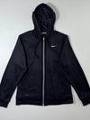 Nike Dri-FIT Black Swoosh Full-Zip Performance Hoodie (S)