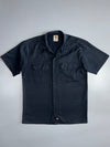 Dickies Short Sleeve Work Shirt | Dual Chest Pockets | Black (L/XL)