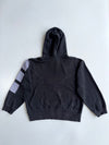 Adidas Originals Colorblock Hoodie | Black & Grey 3-Stripe Panel (M)