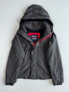Hollister All-Weather Charcoal Grey Fleece-Lined Hooded Jacket(XL)