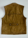Vintage Olive Suede Double-Breasted Vest (L)