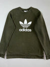 Vintage Adidas Olive Green Trefoil Crewneck Sweatshirt (L)