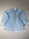 Vintage Levi's Men's Sports Light Wash Denim Shirt (2XL)