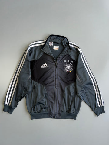 Adidas Germany DFB Deutscher Fussball-Bund Track Jacket Grey 3-Stripes Football (S/M)
