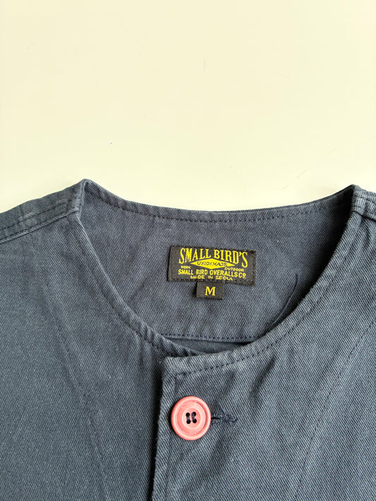 Small Bird's Overalls Co. Navy Workwear Vest – Made in Seoul |(S/M)