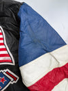 Vintage U.S. Authentics by Michael Hoban Genuine Leather USA Flag Bomber Jacket (M)