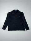 Polo Ralph Lauren | Black Quarter Zip Knit Pullover – White Pony (L)