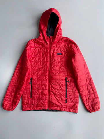 Patagonia Nano Puff Red Hooded Jacket (S)