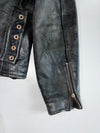 First Gear Original Genuine Leather Vintage Biker Jacket (M)