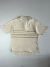 Adidas Golf Striped Quarter-Zip Polo – Beige (L)