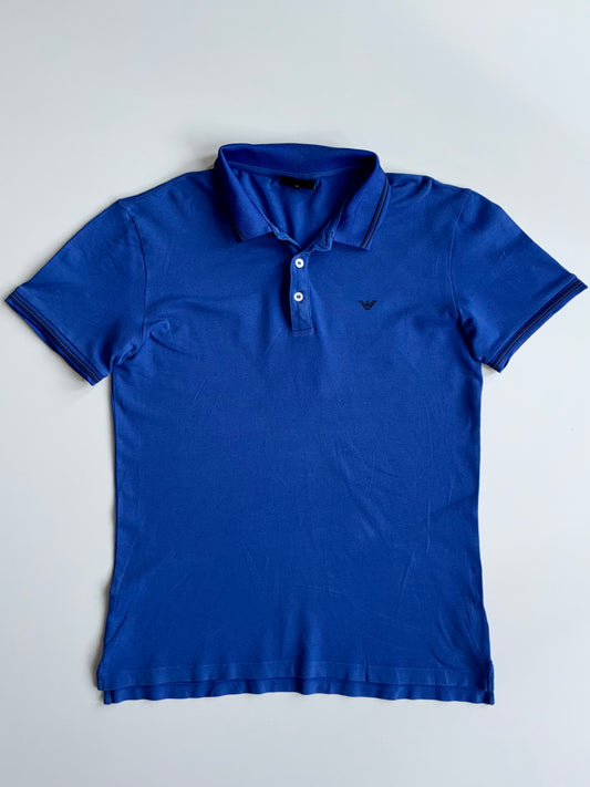 Emporio Armani Tipped Collar Polo - Royal Blue (M)