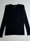 Gap Favorite Long Sleeve Crew Neck Tee – Black (S)