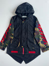 Off-White Camo Sleeve Diagonal Arrows Hooded Jacket Black(XL)