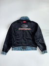 John Richmond Denim Vintage 90s Nylon & Denim Hybrid Trucker Jacket (L)