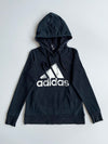 Adidas Black Marble Print Big Logo Hoodie  woman’s – (S)