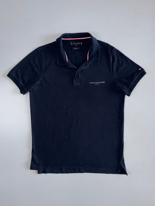 Tommy Hilfiger Navy Polo | Tipped Collar (L)