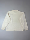 AMI Paris | Cream Knit Sweater Silver Ami de Coeur Logo | (XL)