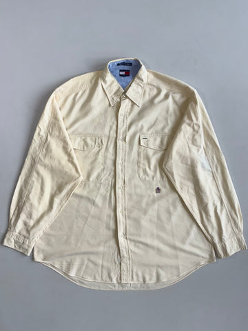 Vintage 90s Tommy Hilfiger Flag Label Oxford Double Pocket Shirt(3Xl)