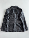 Vintage Black Leather Belted Jacket Women’s (M)