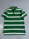 Tommy Hilfiger Striped Rugby Polo Green/White (XL)