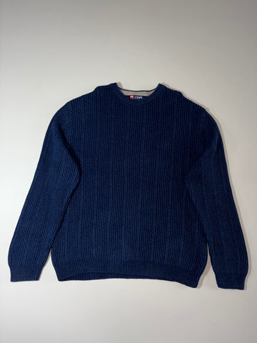 Chaps Ralph Lauren Navy Ribbed Cable Knit Sweater (2XL/3XL)