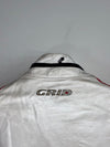 GRID Red White & Silver Leather Moto Racing Jacket (S)