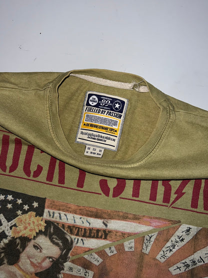 !                                                                        Rare Joe Browns Lucky strike Pin up tee (M)  (RARE FIND)