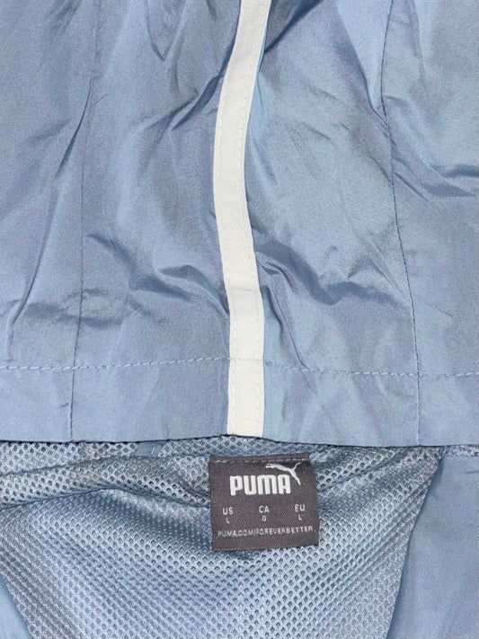 Puma Slate Blue Hooded Windbreaker Jacket Size (L)