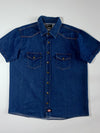Dickies | Denim Short Sleeve Snap Shirt  (L/XL)