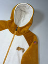 Inter Play Mustard & White Fleece Varsity Hooded Jacket  (XL/2XL)