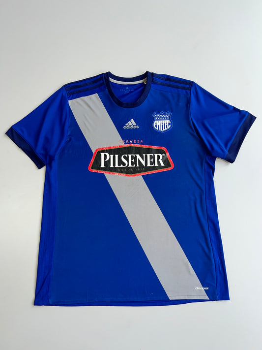 Adidas CS Emelec Ecuador Home Football Jersey Climacool Royal Blue Diagonal Sash  (XL/2XL)