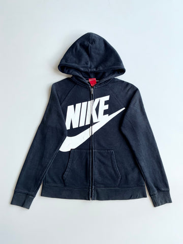 Nike Big Swoosh Logo Zip Hoodie – Black (S)