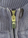 Y2K Adidas Golf Navy Striped Full-Zip Knit Sweater Jacket – (M/L)