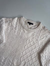 Tommy Hilfiger Cream Cable Knit Crewneck Sweater (XL)