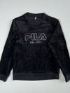 FILA Black Velour Embroidered Logo Sweatshirt – (S)