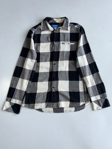 Adidas Originals Buffalo Check Flannel Shirt – Grey/Black/Cream ( S)