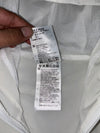 Adidas White 3-Stripe Hooded Windbreaker (S)