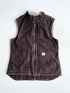 Carhartt Sherpa Lined Vest — Brown/Cream, (S)