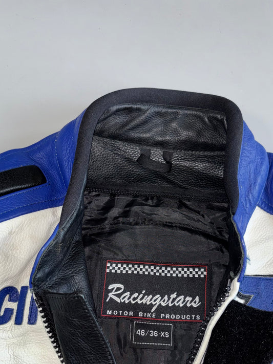 Racing Star’s Pure Leather Motorcycle Racing Jacket (Paded) (M)