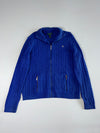 Lauren Ralph Lauren Cable Knit Full Zip Sweater with Gold RLL Monogram –(L)
