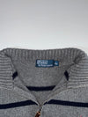 Polo Ralph Lauren Quarter-Zip Striped Sweater Grey (XL)