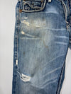 True Religion Billy Giant Big T Distressed Bootcut Jeans (W:34) (L:40)