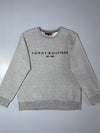 Tommy Hilfiger Est. 1985 Sweatshirt Grey crewneck with embroidered logo, (L)