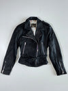 Vintage “Echtes Leder” Black Belted Biker Jacket Women’s (S)