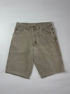 Wrangler Slim Fit Khaki Denim Shorts (W:32) (L:22.5)