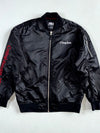 NBA Chicago Bulls Black Satin MA-1 Bomber Jacket – “Central Division 1946” Embroidered Sleeve (XL)