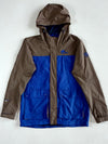 NEPA Hooded Outdoor Mountain Jacket – Brown/Cobalt Blue (S)