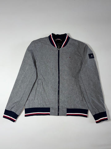 Tommy Hilfiger Water Resistant Wind Resistant Bomber Jacket – Heather Grey (L)
